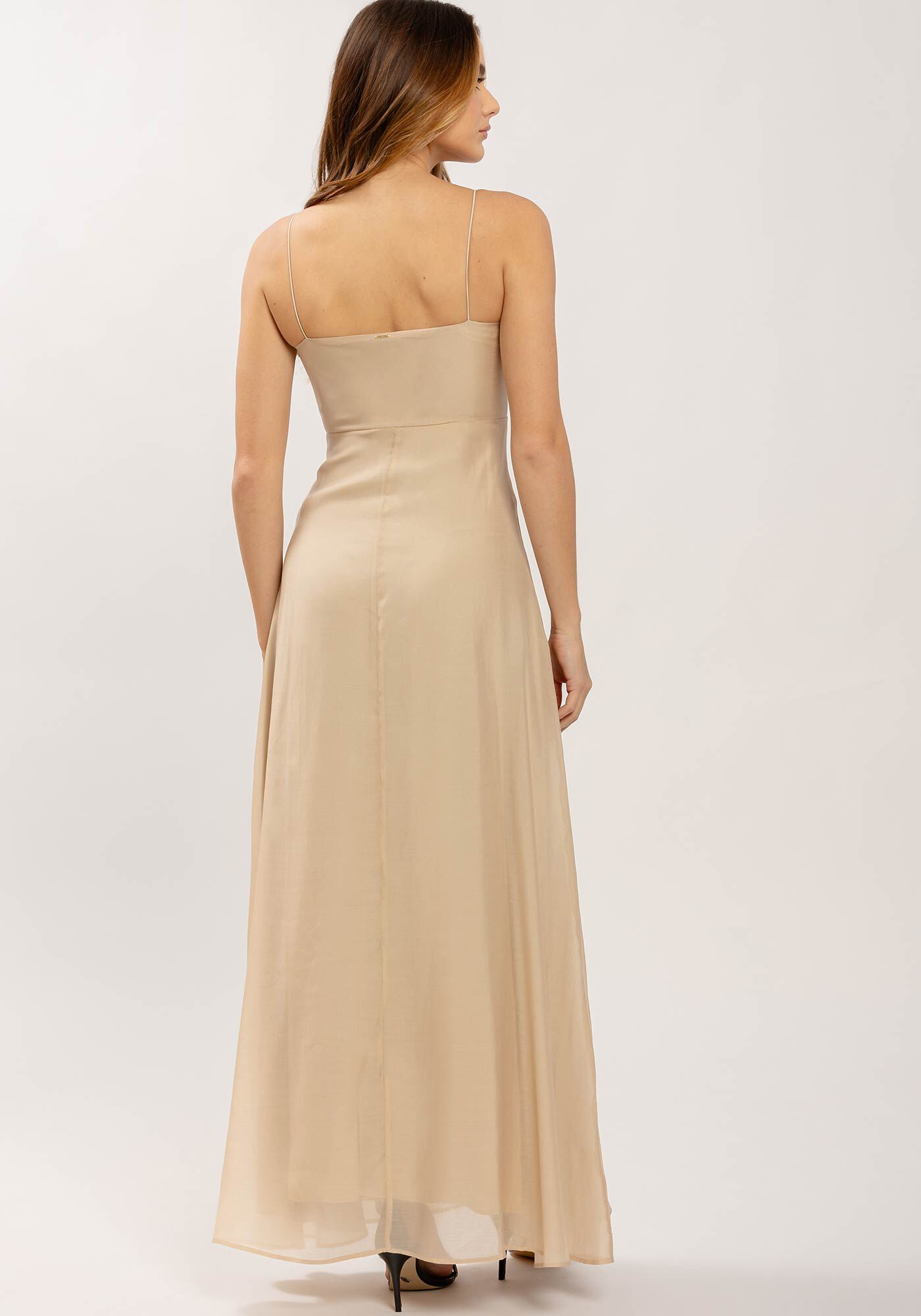 Vestido Longo com Al&ccedil;as Longo em Lyocel, , large.