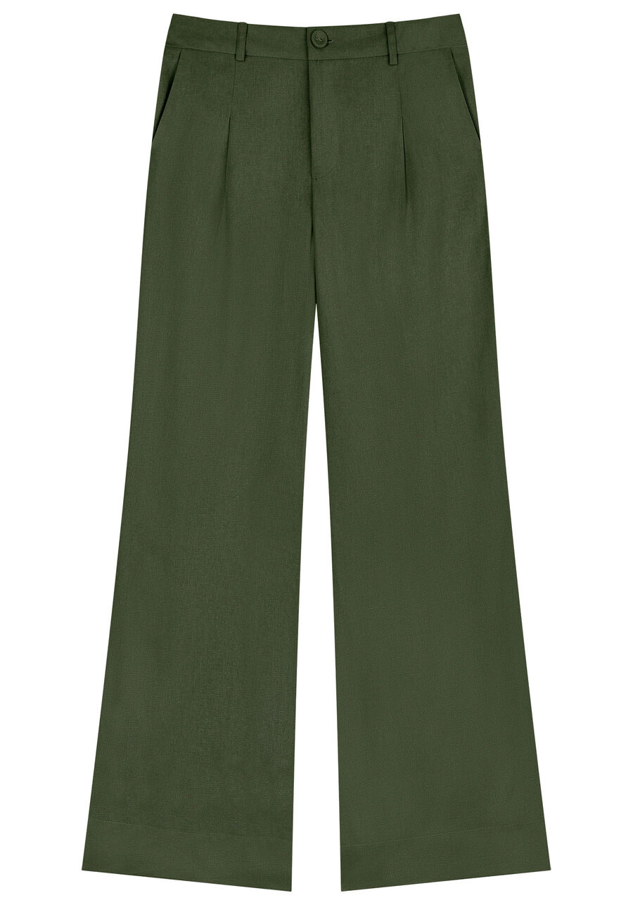 Calça Reta em Linho Alfaiataria, . Calça Reta em Linho Alfaiataria, , large.