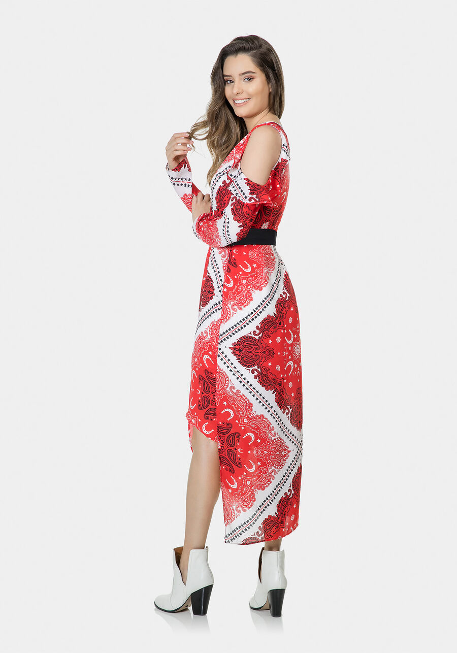 Vestido Mídi Estampado Cinto Tecido, . Vestido Mídi Estampado Cinto Tecido, , large.