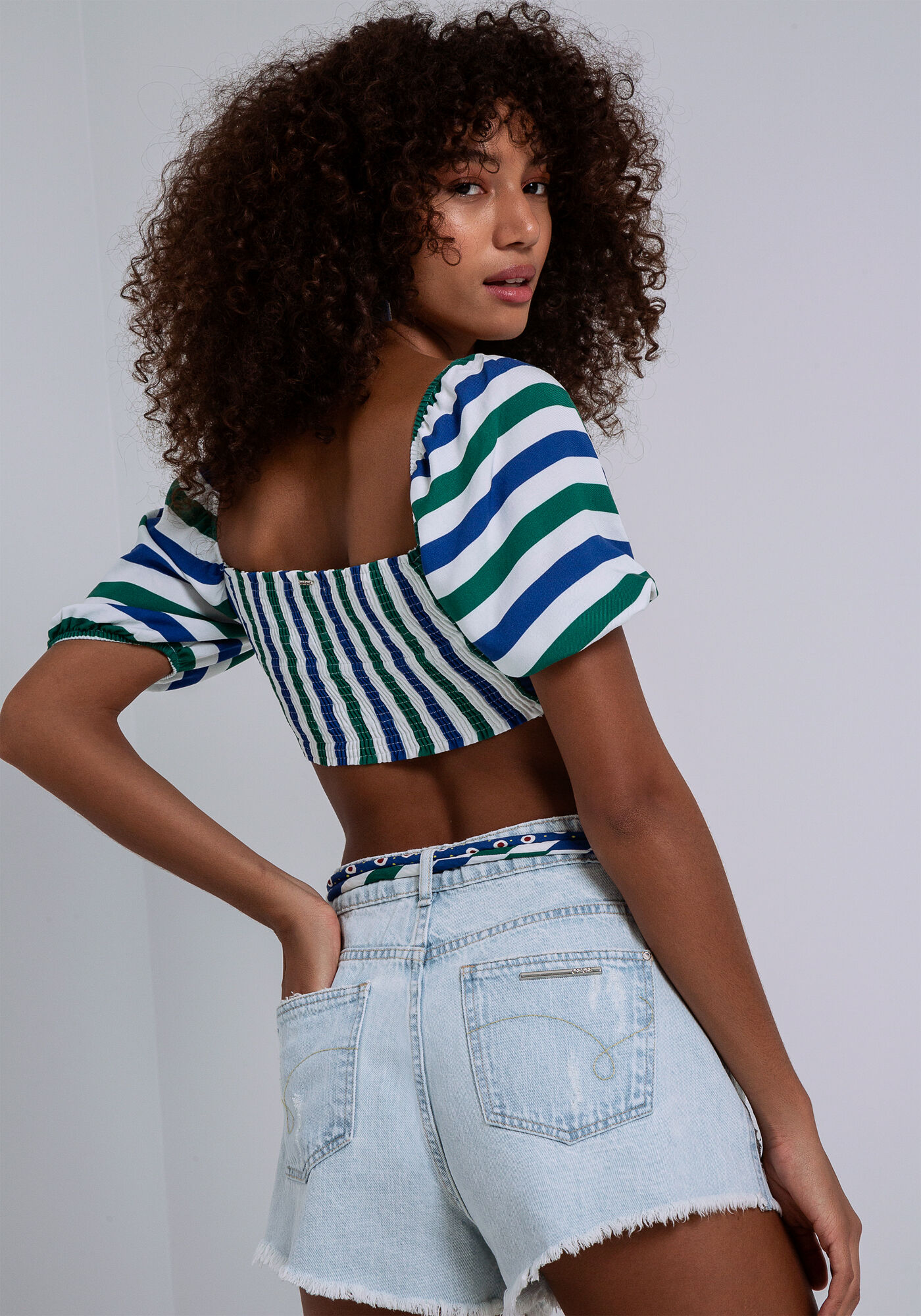 Shorts Jeans Rio com Cinto, JEANS, large.