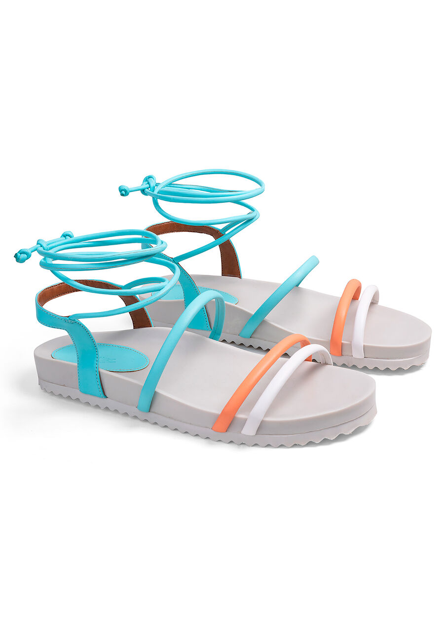 Sandália Papete com Amarração, . Sandália Papete com Amarração, , large.