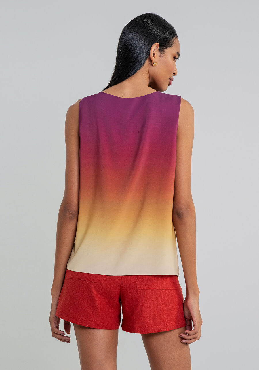 Blusa sem Mangas Estampa, . Blusa sem Mangas Estampa, , large.