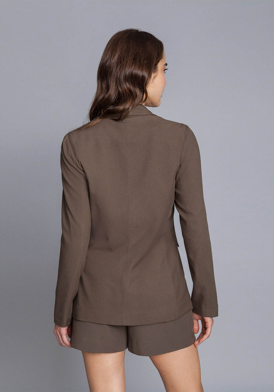Blazer Lapela e Abotoamento, . Blazer Lapela e Abotoamento, , large.