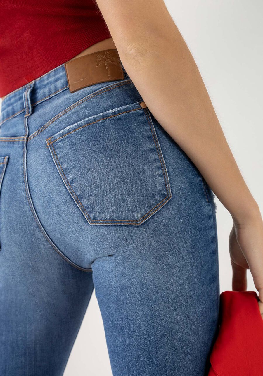 Calça Jeans Skinny Cropped Super Alta, JEANS. Calça Jeans Skinny Cropped Super Alta, JEANS, large.
