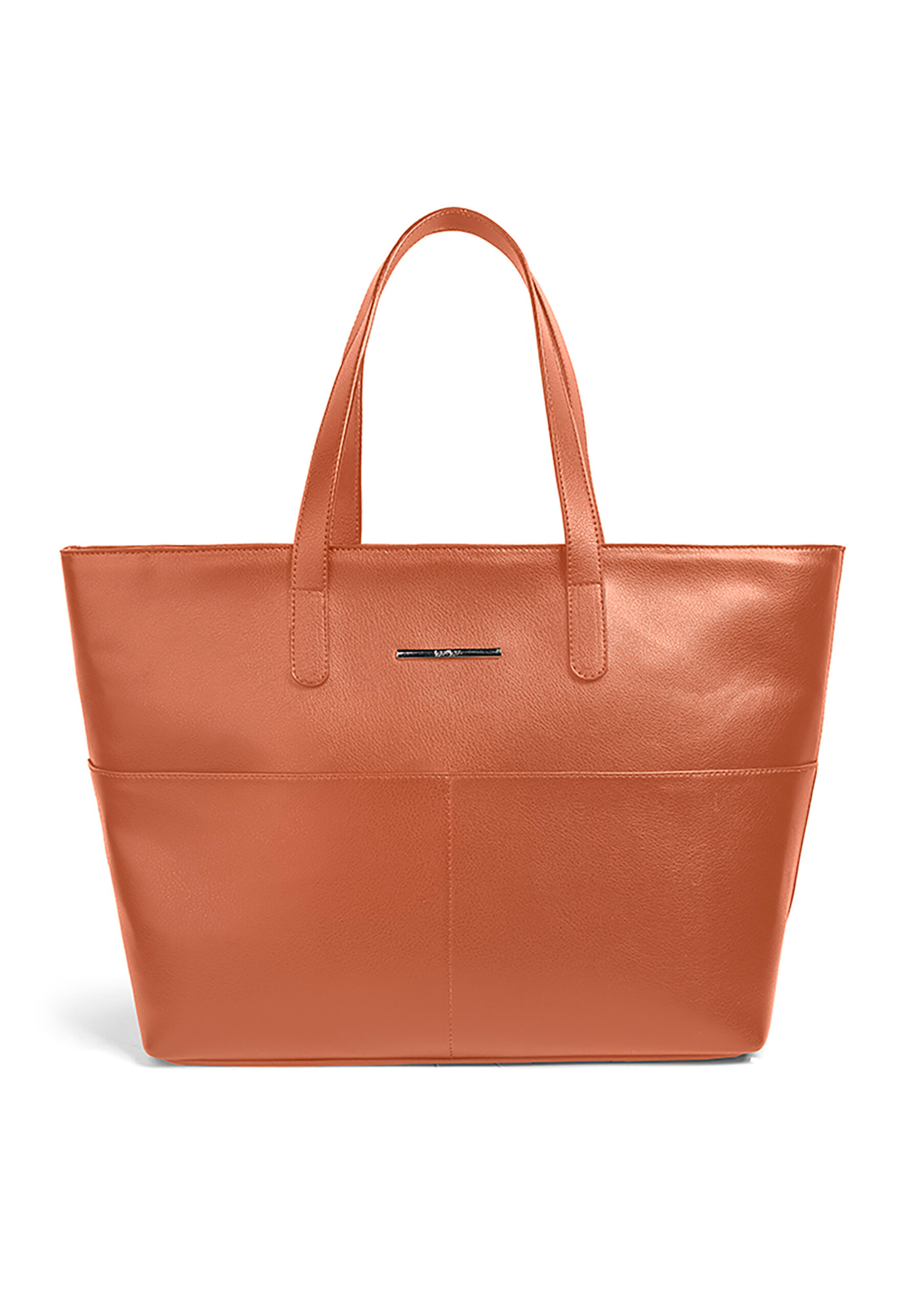 Bolsa Tote Bag Grande com Alças Médias, CAMELO. Bolsa Tote Bag Grande com Alças Médias, CAMELO, large.