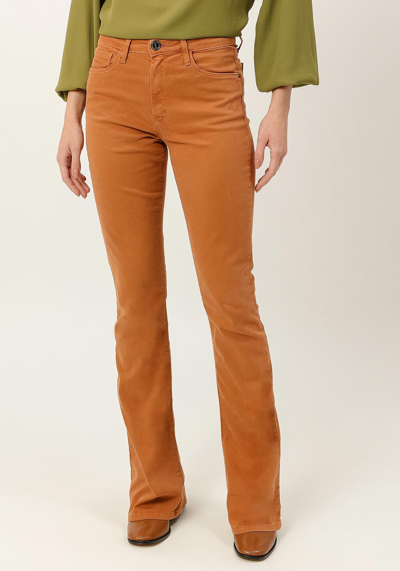 Cal&ccedil;a Sarja Flare Boot Cut com Cintura Alta, , large.