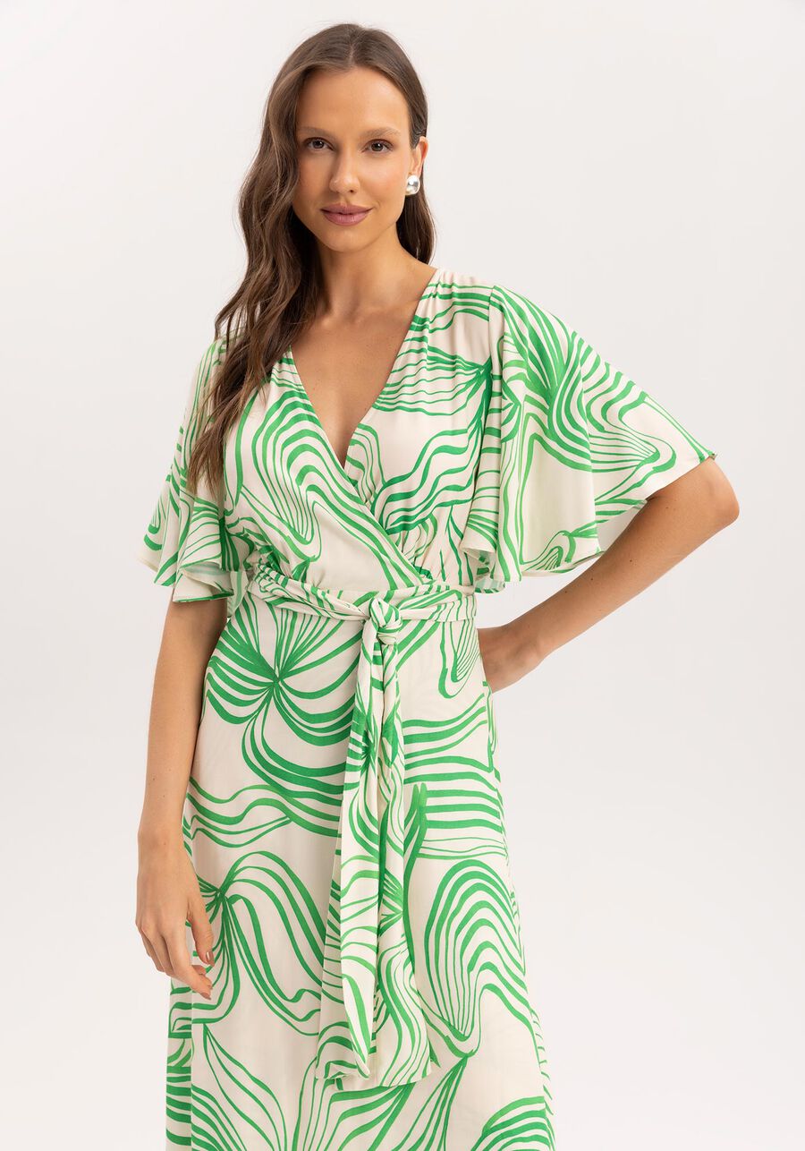 Vestido Midi Transpassado em Viscose Estampado, . Vestido Midi Transpassado em Viscose Estampado, , large.