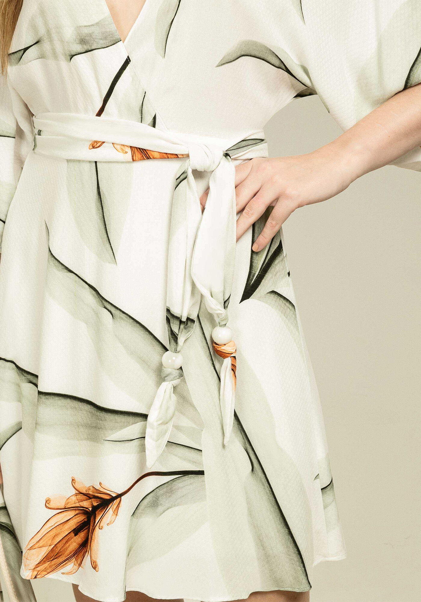 Vestido com Cinto Estampa, , large.