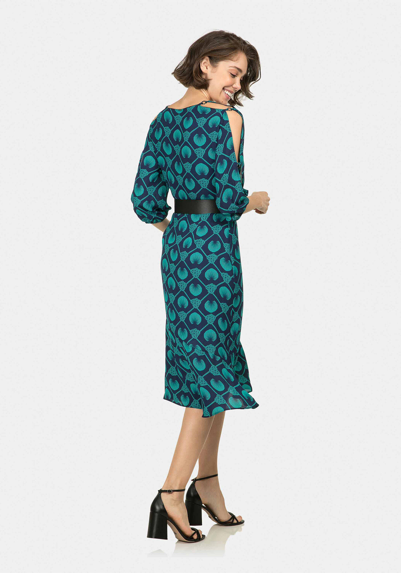 Vestido M&iacute;di Manga 3/4, , large.