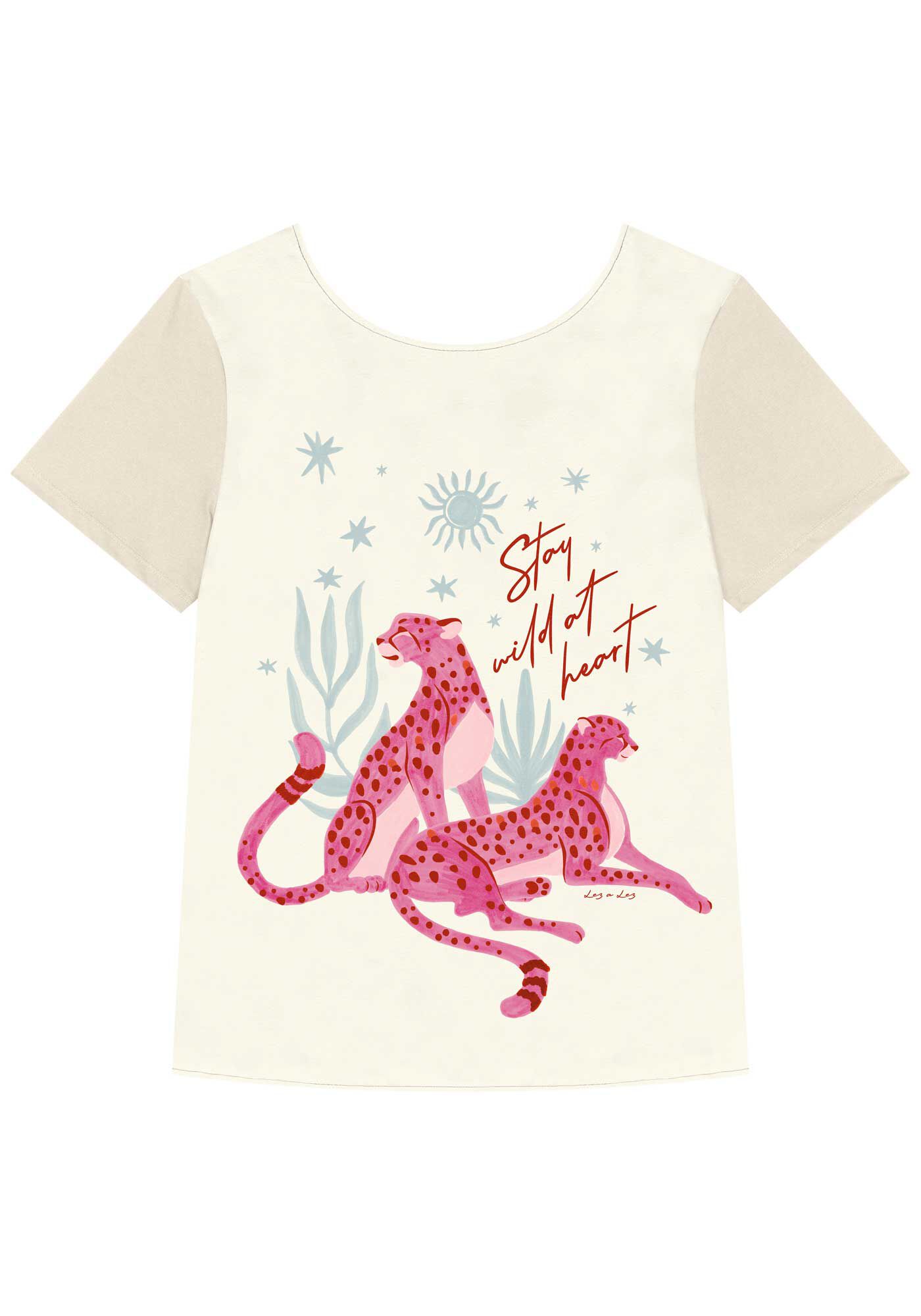 Blusa T-shirt De Mangas Curtas Com Frente Estampada, , large.