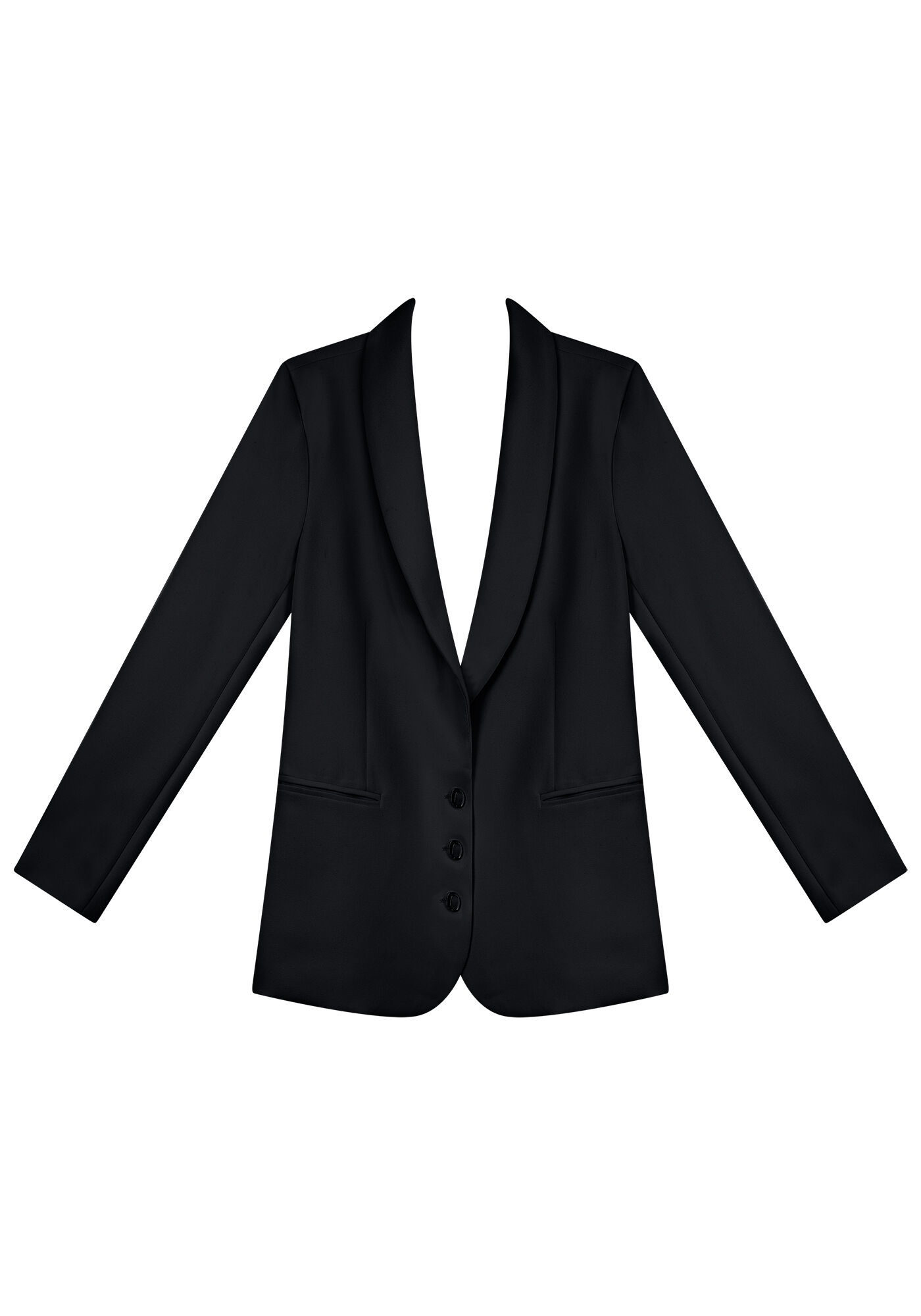 Blazer Alfaiataria Cl&aacute;ssico com Gola Redonda, , large.