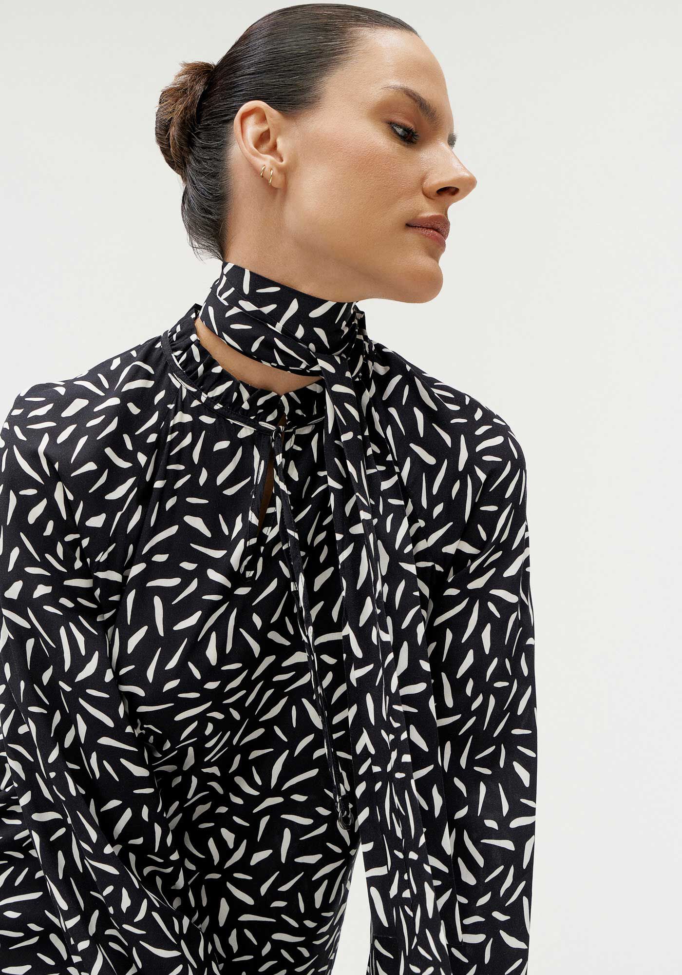 Vestido Midi Estampado em Viscose com Faixa, , large.