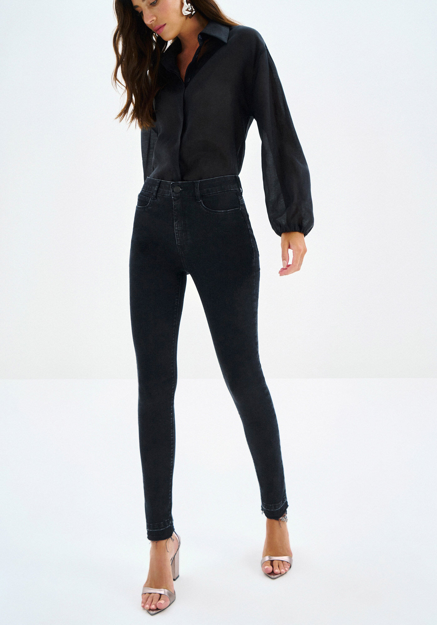 Cal&ccedil;a Jeans Skinny Cropped Shaping, , large.