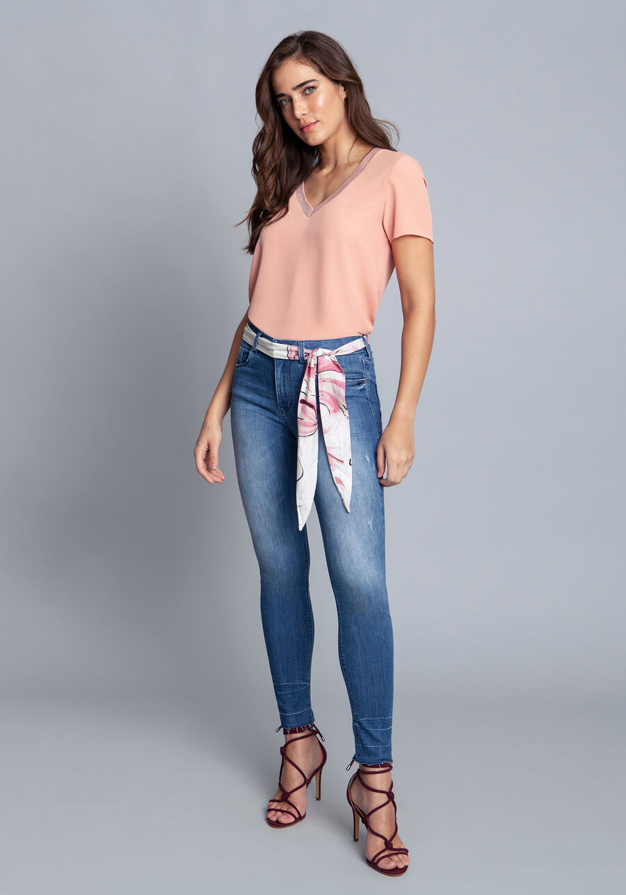 Calça Jeans Com Elastano Cropped Bali, . Calça Jeans Com Elastano Cropped Bali, , large.