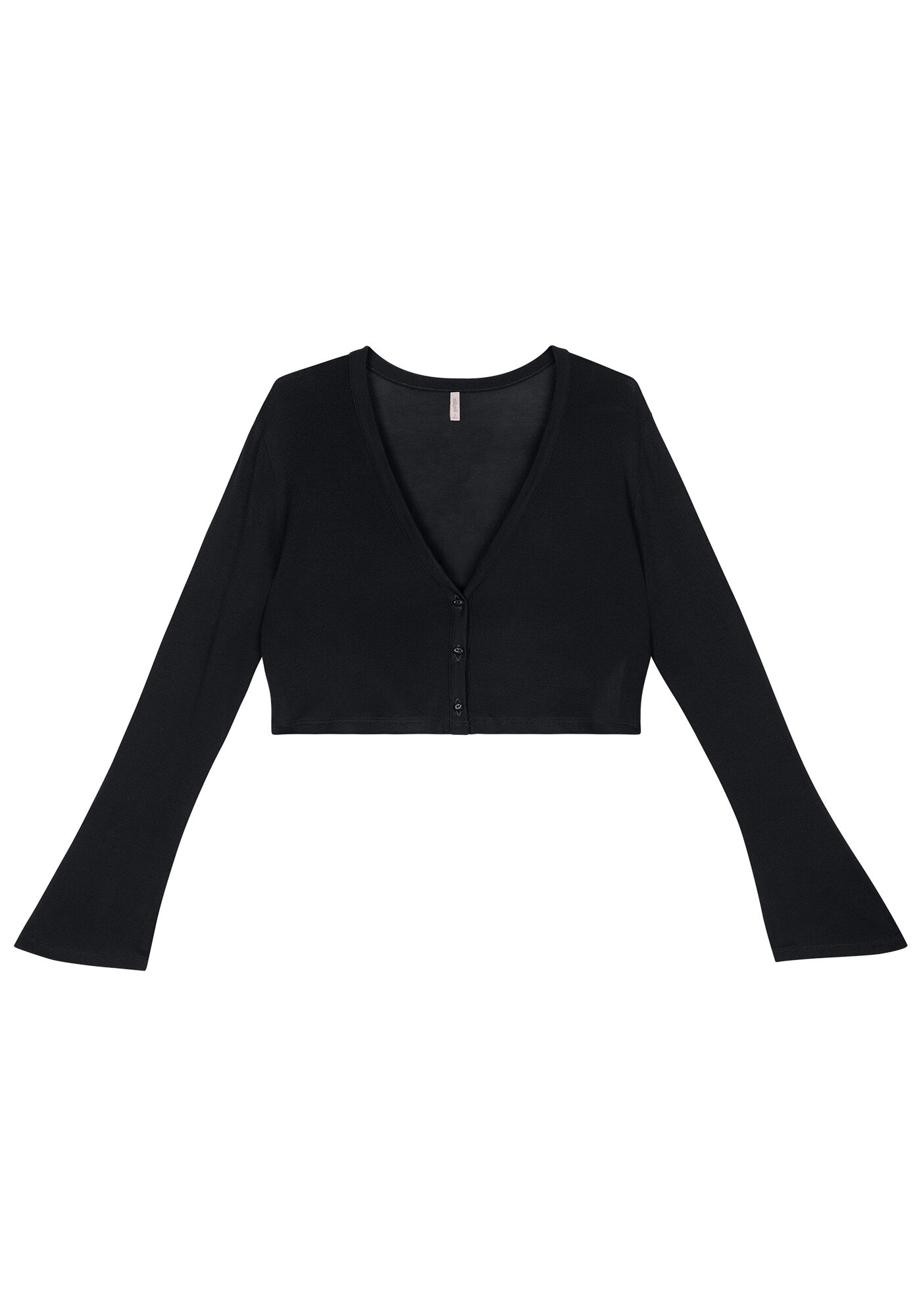 Cardigan Cropped com Blusa Canelada, , large.