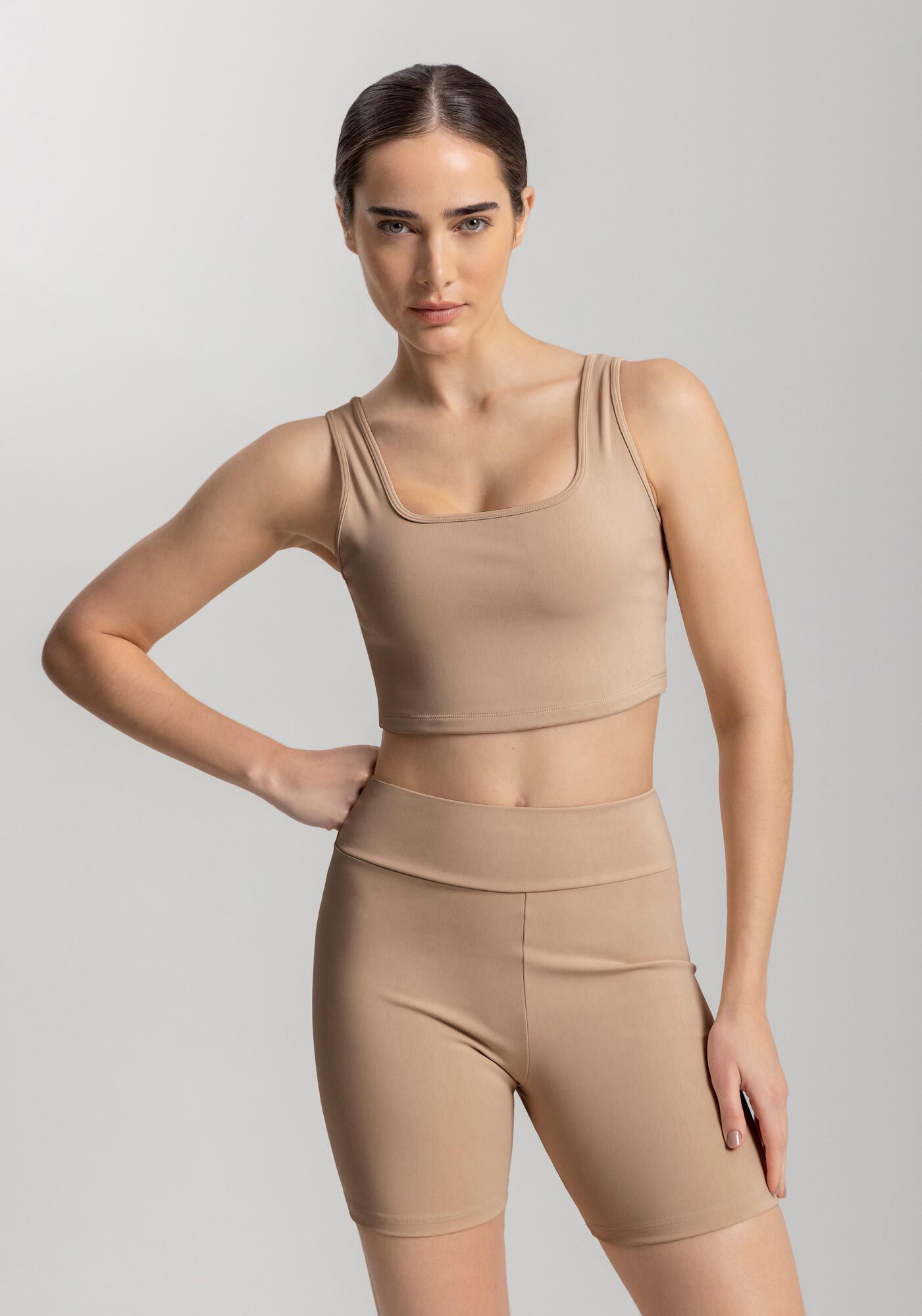 Top Justo De Al&ccedil;as Com Bojo Remov&iacute;vel Em Malha Move, , large.