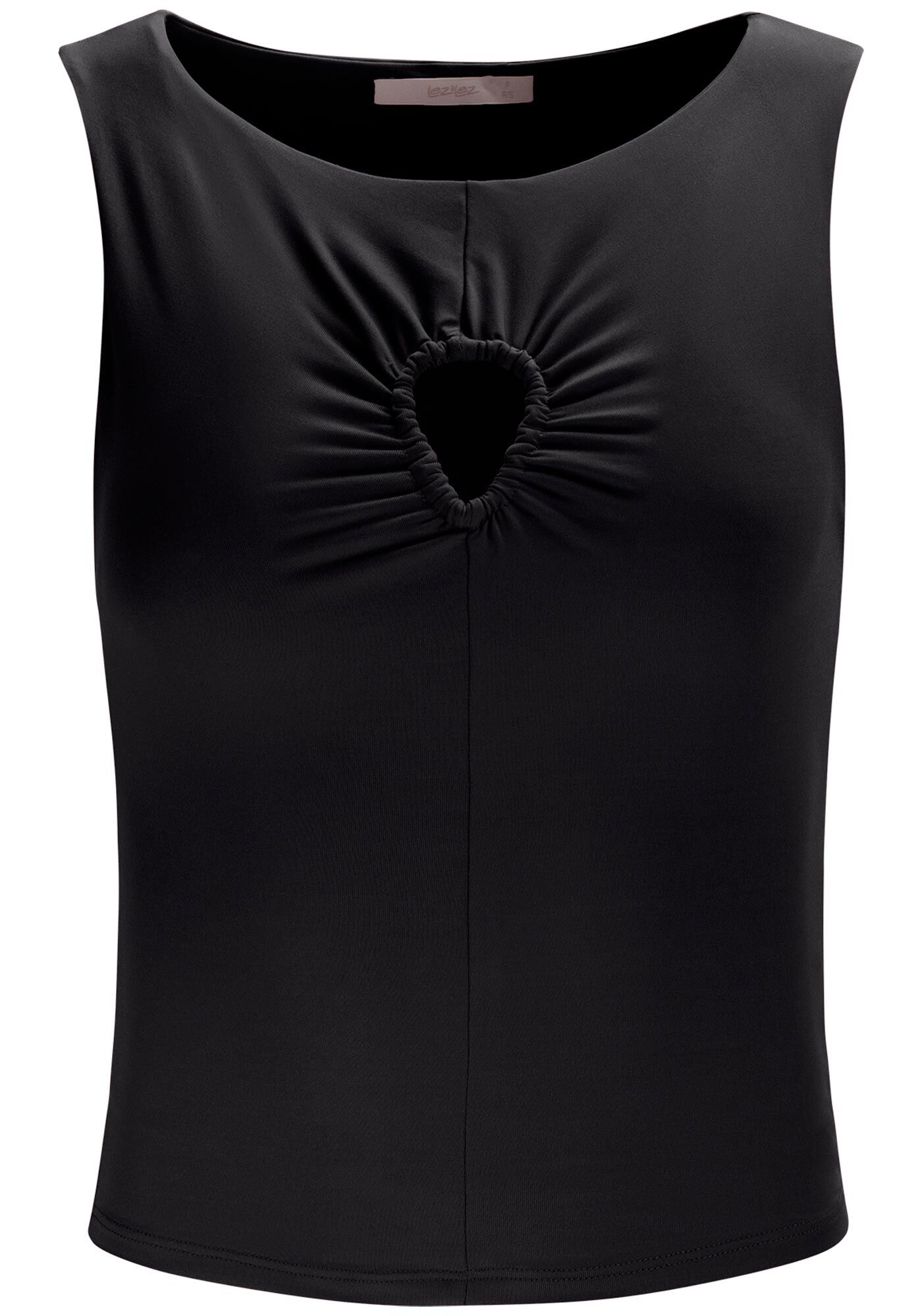 Blusa em Malha Aveludada com Cut Franzido, , large.