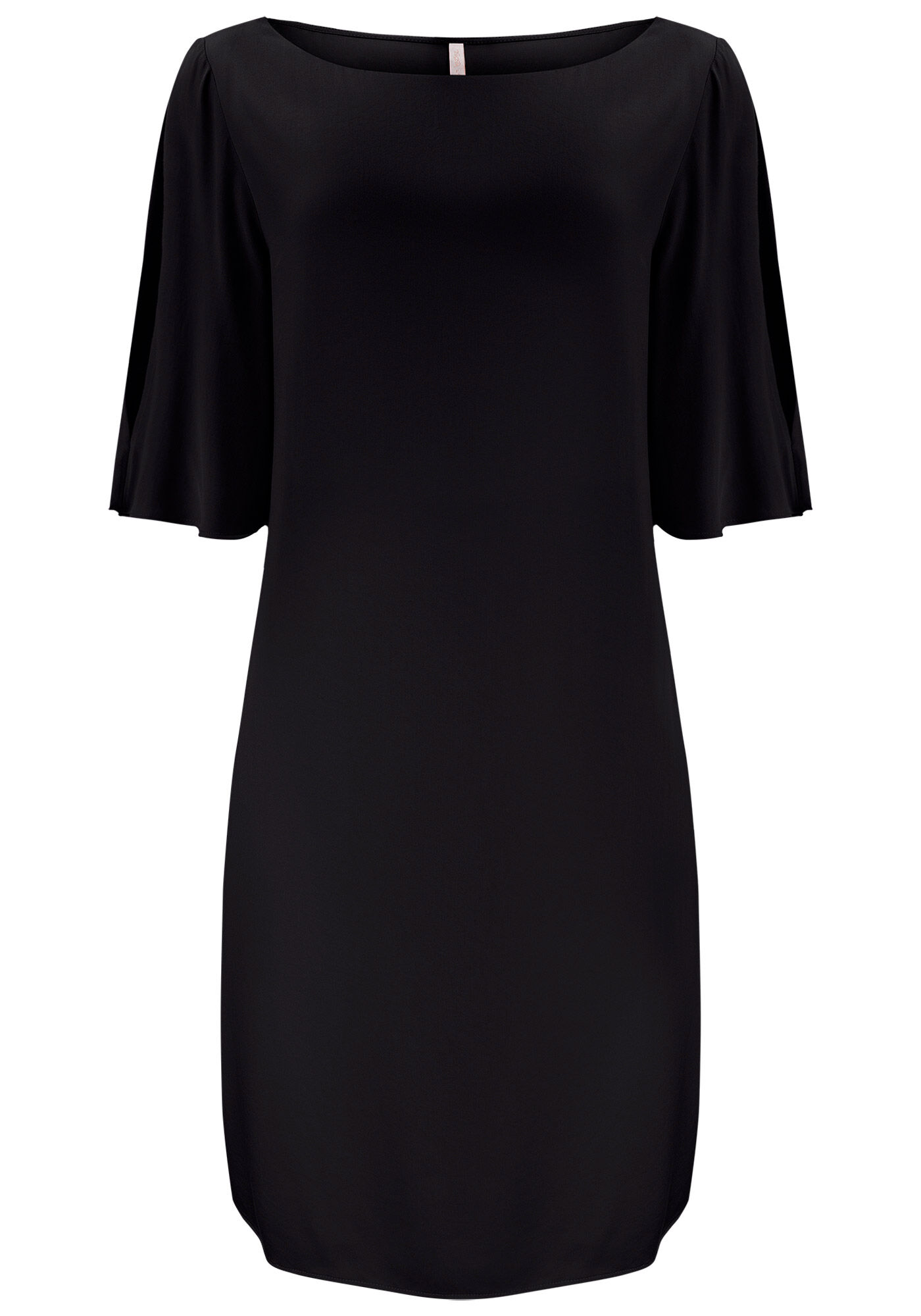 Vestido Curto Reto com Manga Curta, , large.