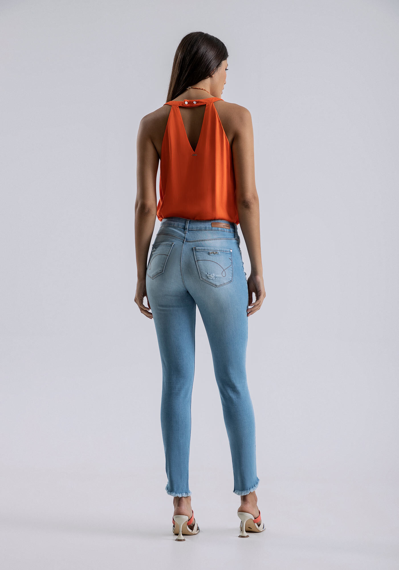 Cal&ccedil;a Jeans Skinny Cropped Barra Desfiada, JEANS, large.
