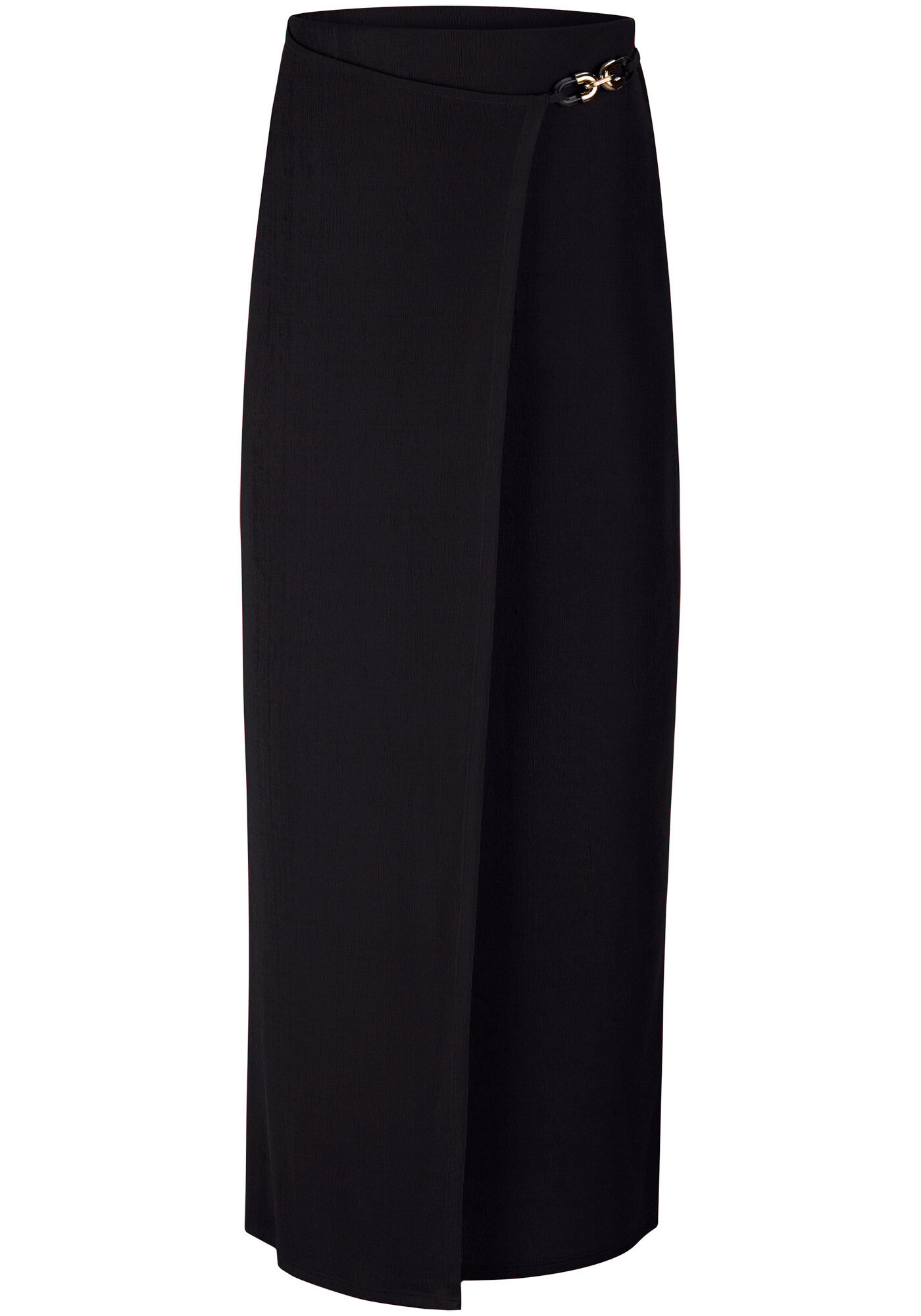 Saia Midi Ch&aacute; Transpassada com Detalhe, , large.