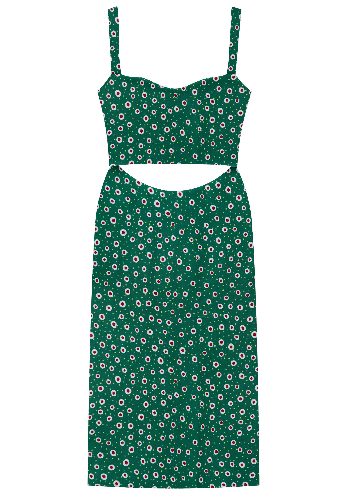 Vestido Midi Canelado com Recorte Cintura, CAVALO MARINHO, large.