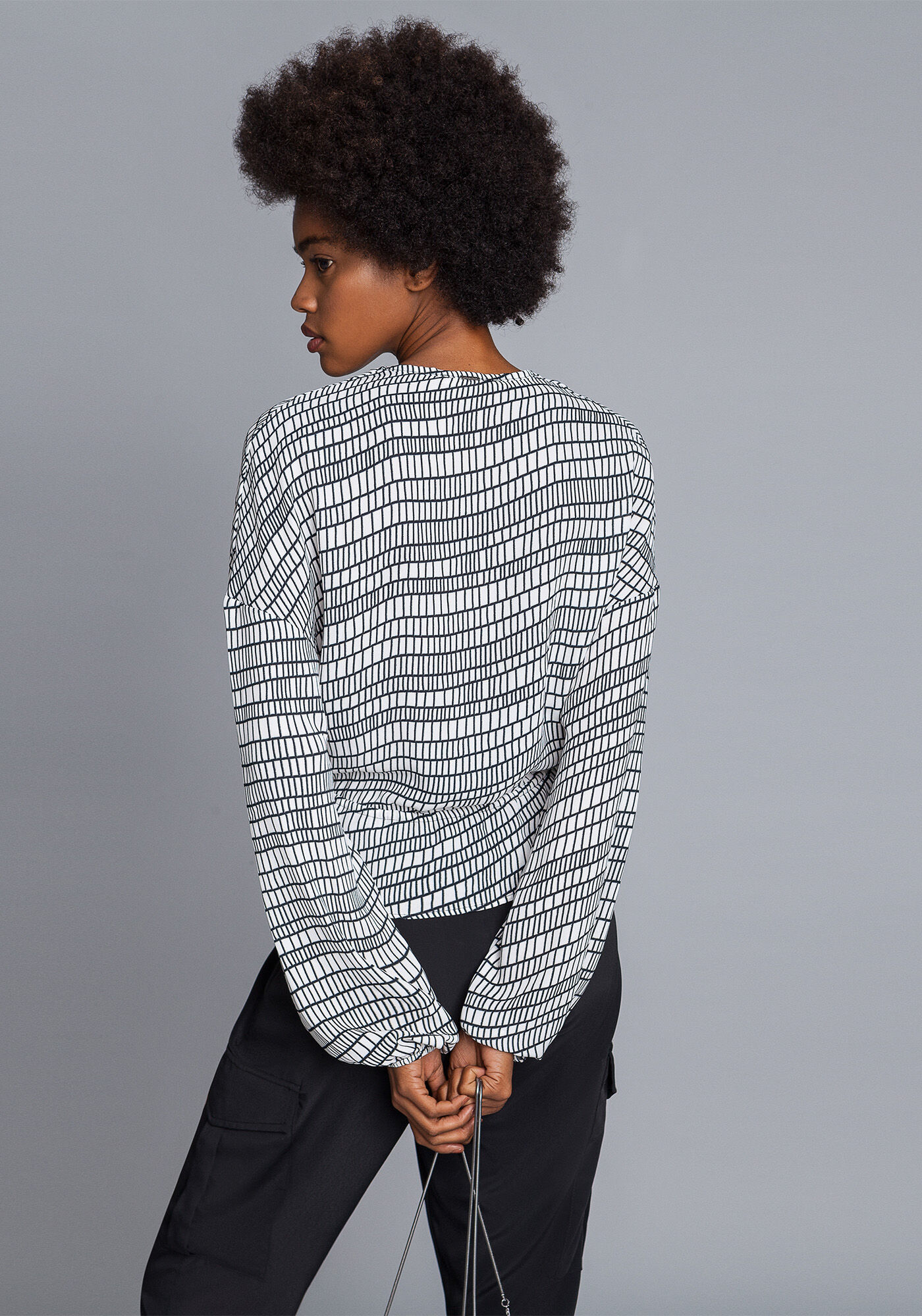 Blusa Manga Longa Amarra&ccedil;&atilde;o, , large.