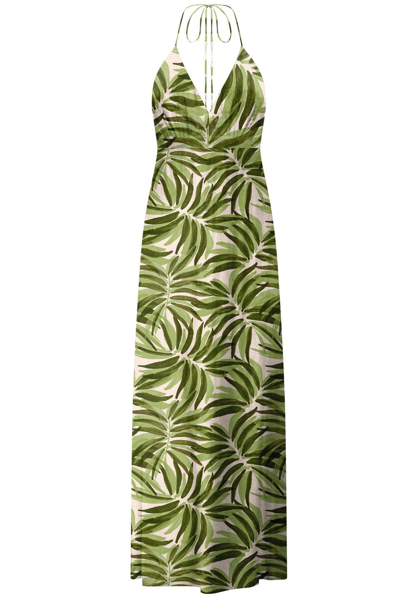 Vestido Sa&iacute;da de Praia Frente &Uacute;nica Estampado, LEAF, large.