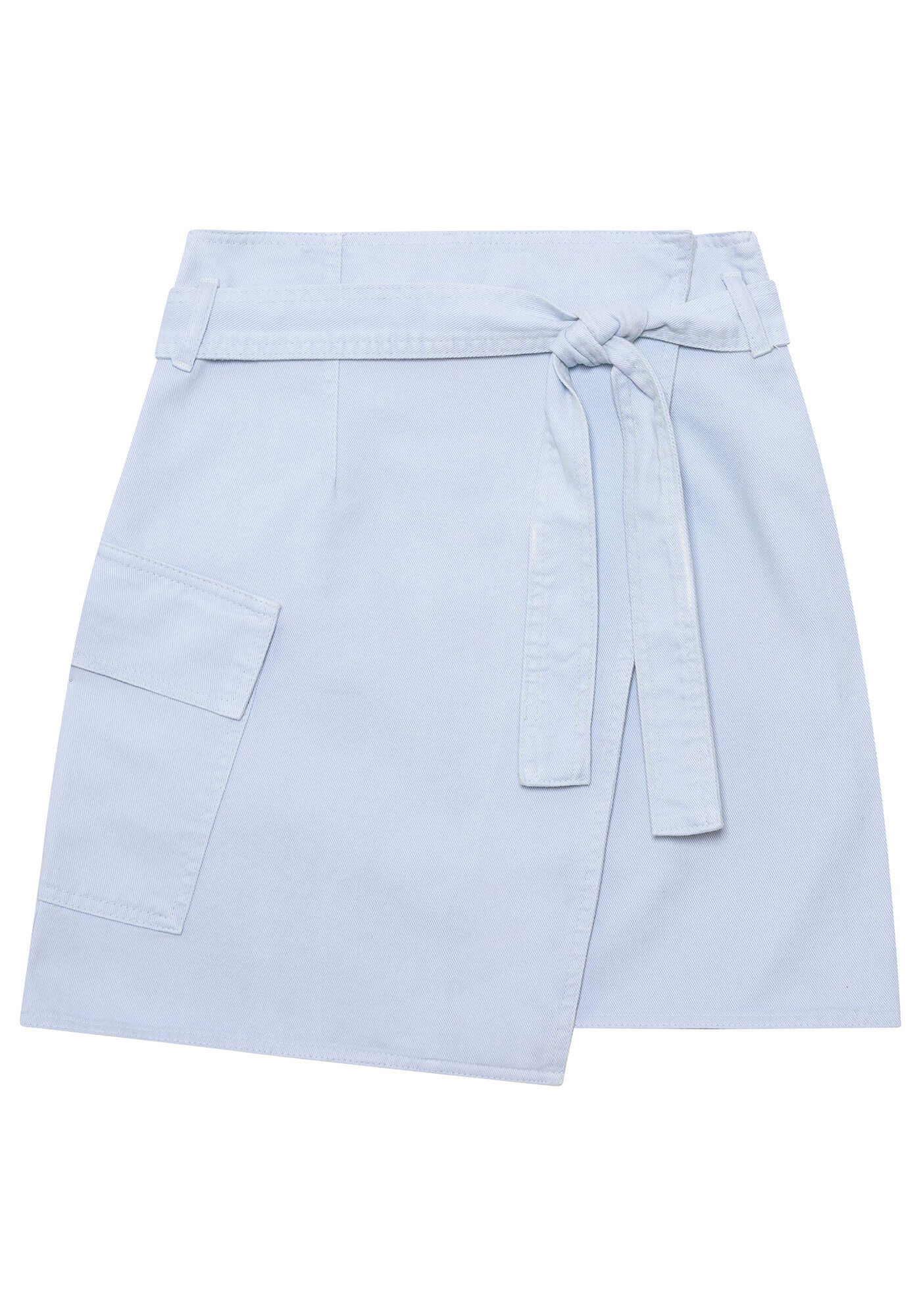 Saia Jeans Clochard com Cinto, , large.