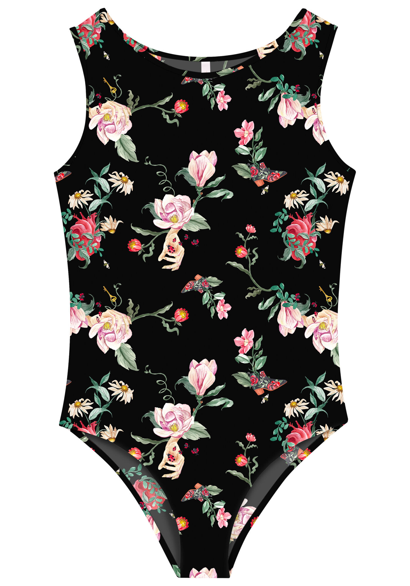 Body Justo em Malha Canelada Estampado, SURREAL, large.