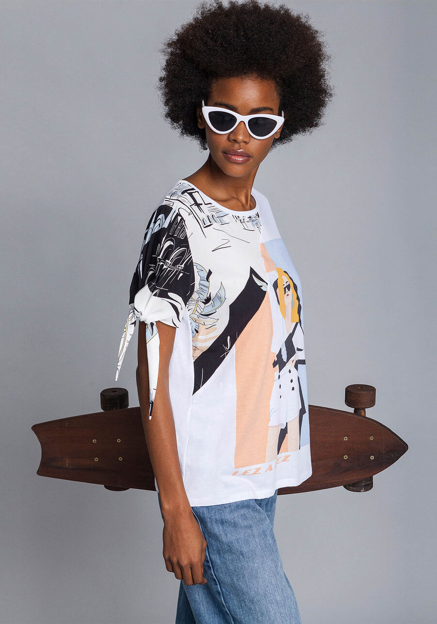 Blusa Estampada Recorte Manga, . Blusa Estampada Recorte Manga, , large.