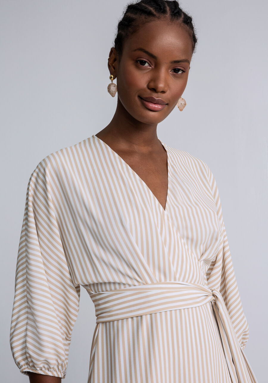 Vestido Midi Transpassado Estampado, GUARDA SOL. Vestido Midi Transpassado Estampado, GUARDA SOL, large.