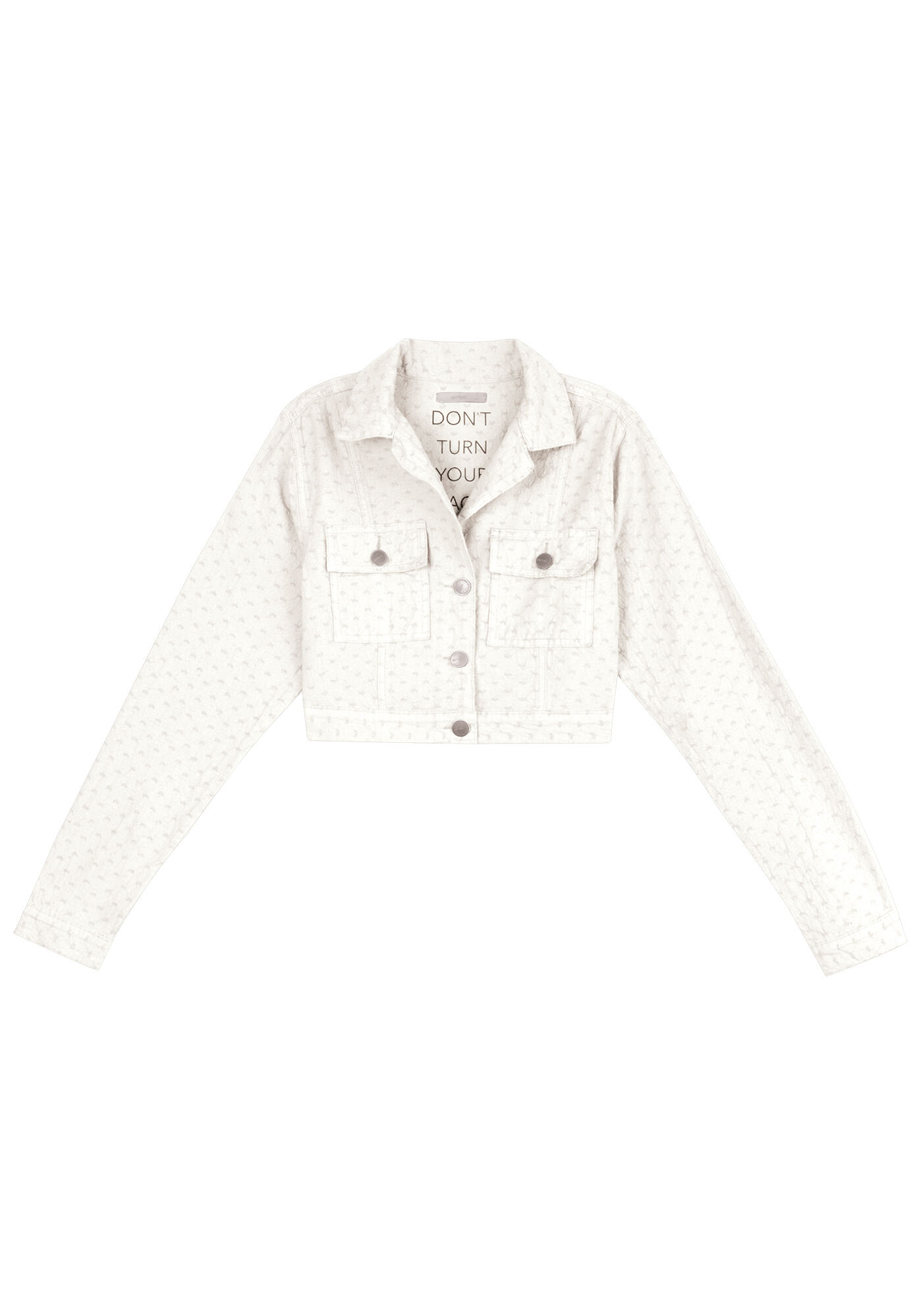 Jaqueta Sarja com Textura Cropped Sustent&aacute;vel, OFF WHITE, large.