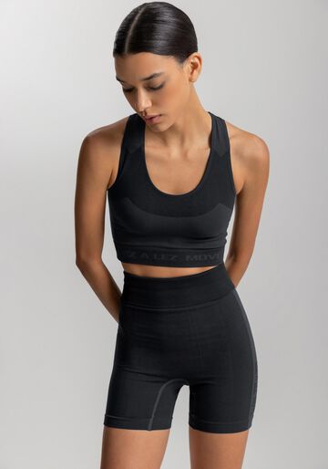 Top Nadador Seamless Com Decote Em U Move, PRETO. Top Nadador Seamless Com Decote Em U Move, PRETO, large.