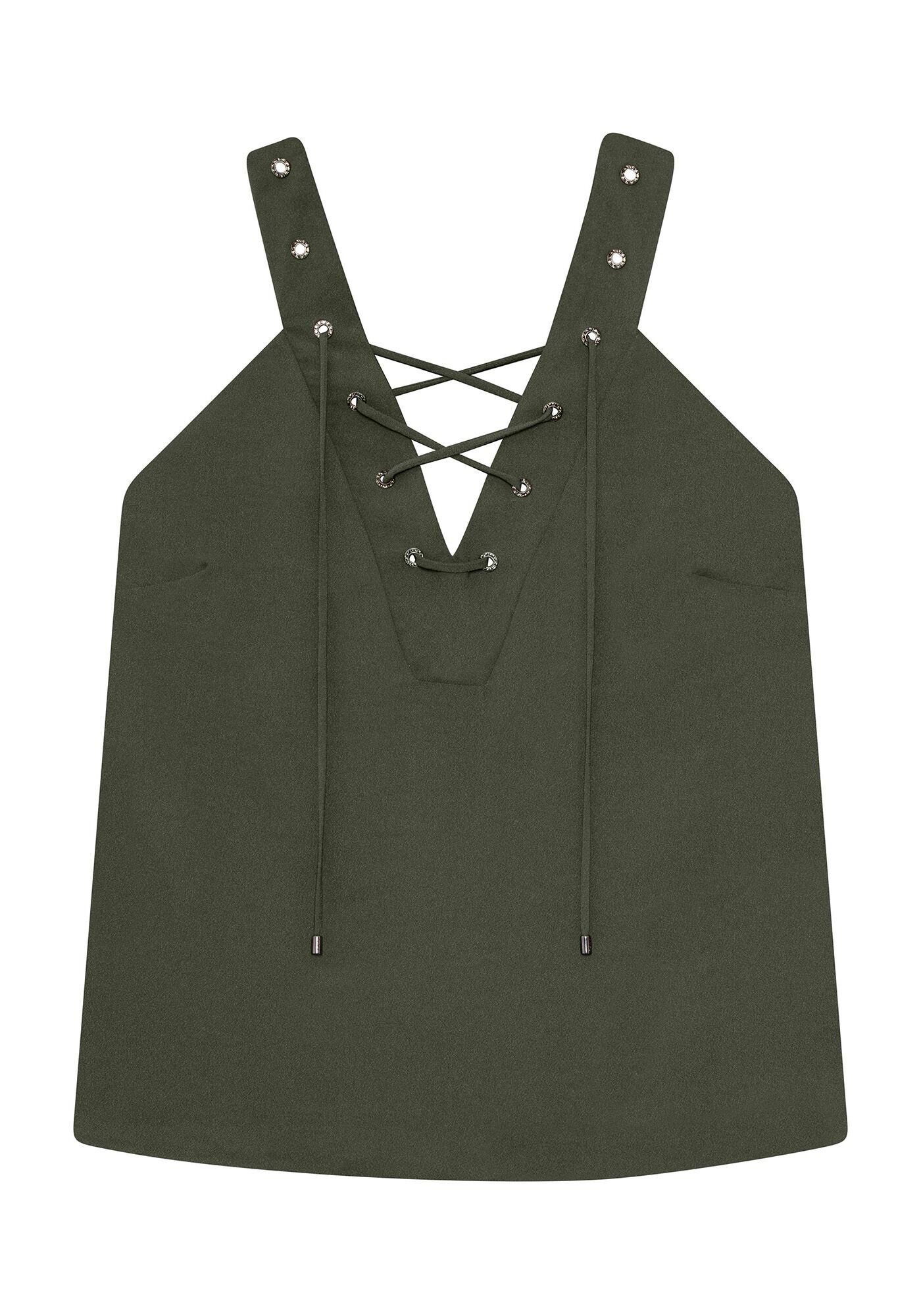 Blusa Decote Lace Up Ilh&oacute;s, , large.