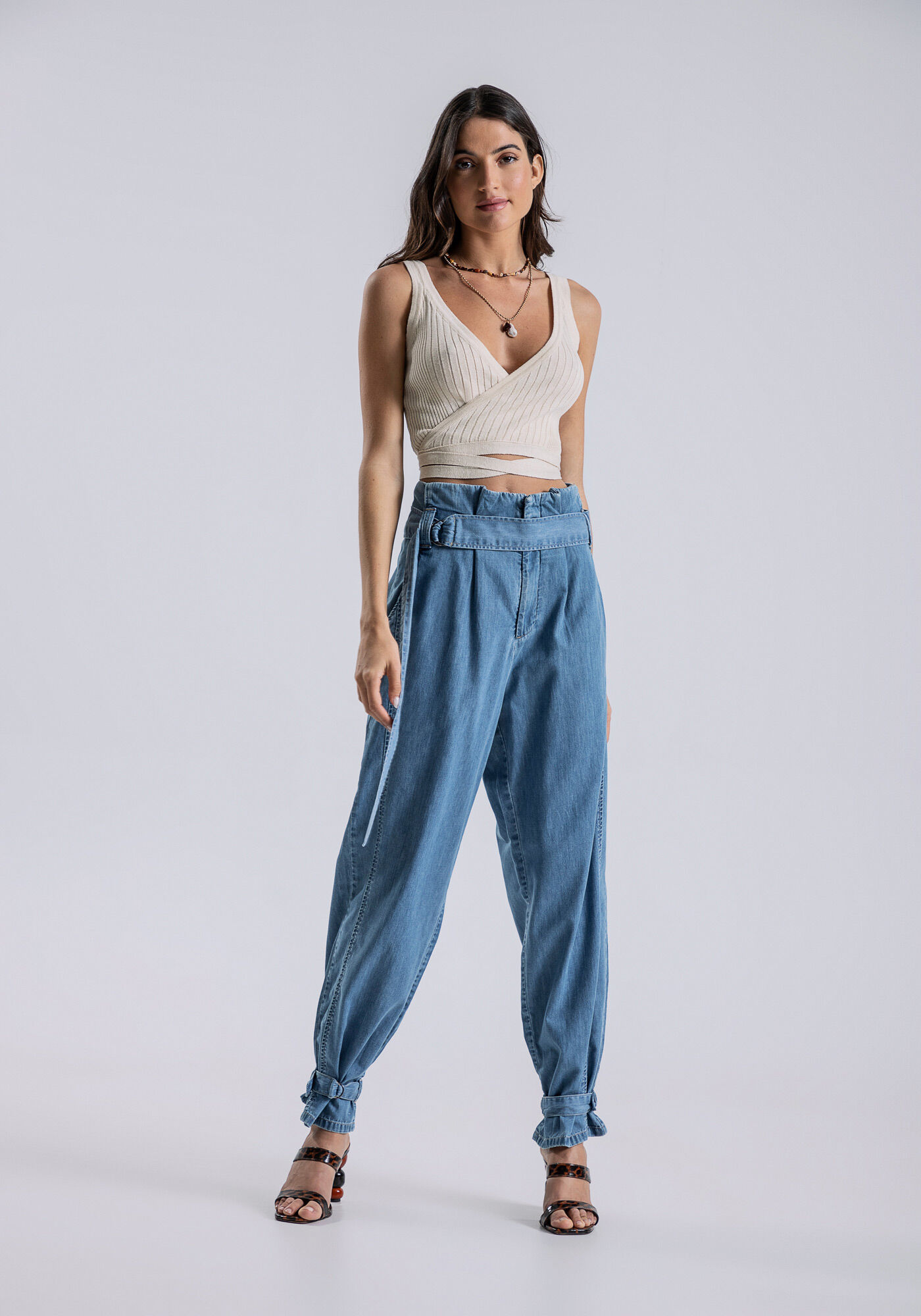 Blusa Transpassada Tric&ocirc; Cropped, , large.