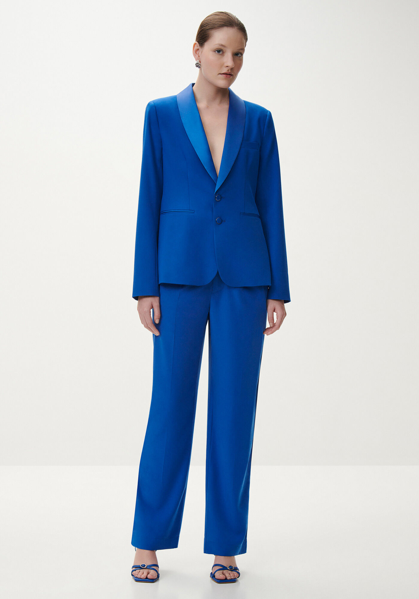 Blazer Alfaiataria com Gola Acetinada, , large.