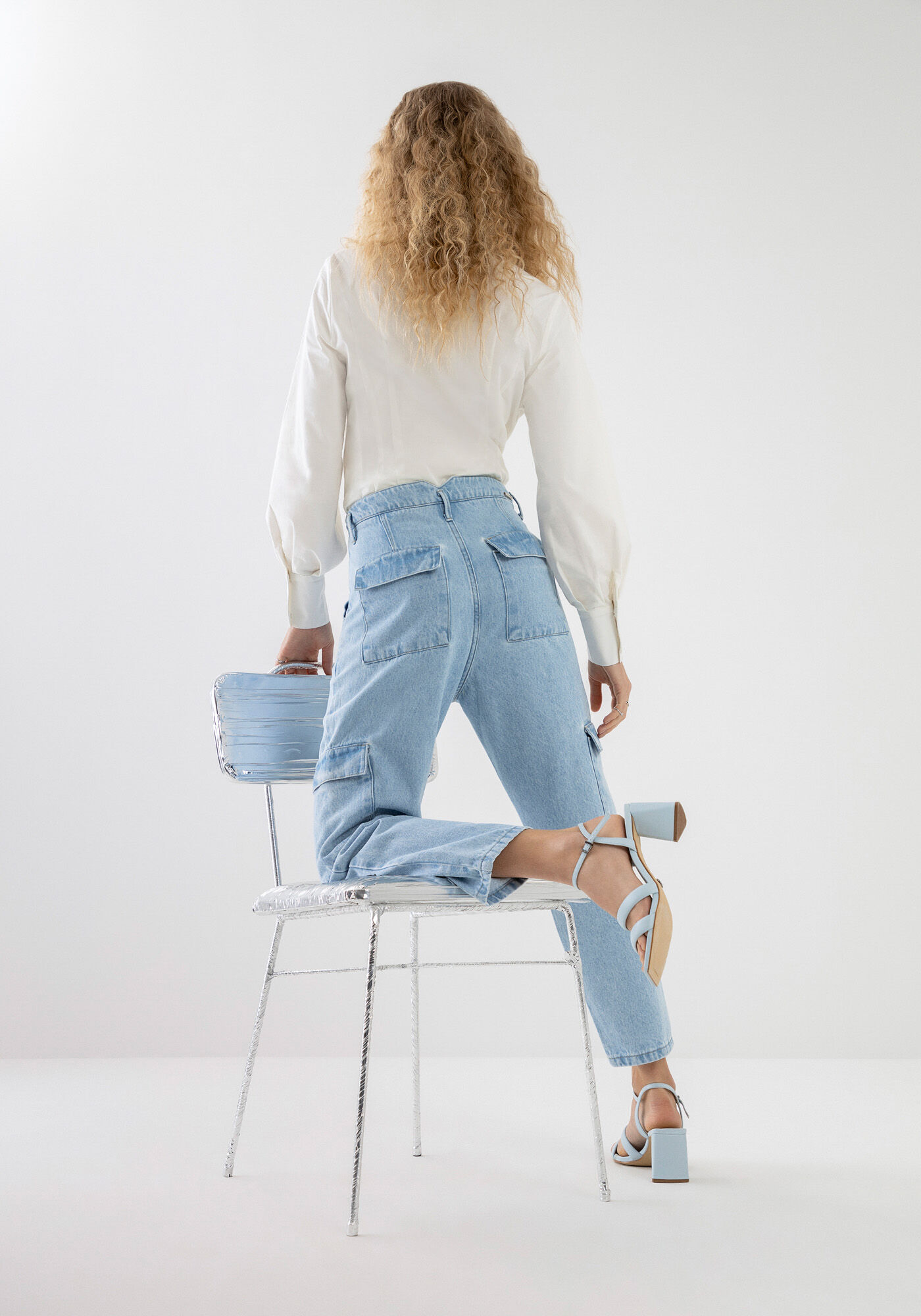 Cal&ccedil;a Jeans Slouchy Cargo Cropped, , large.