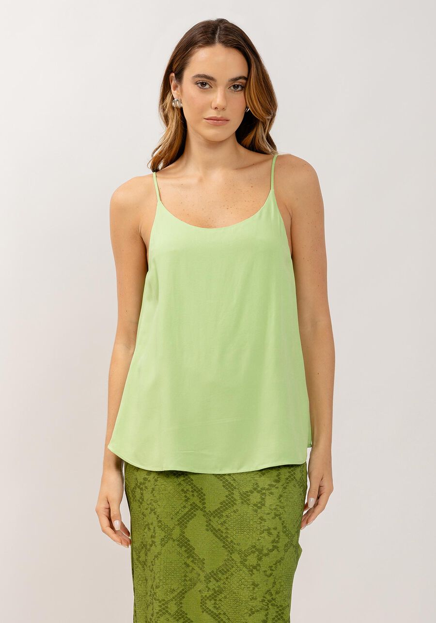 Blusa com Alças em Viscose Minimal, . Blusa com Alças em Viscose Minimal, , large.