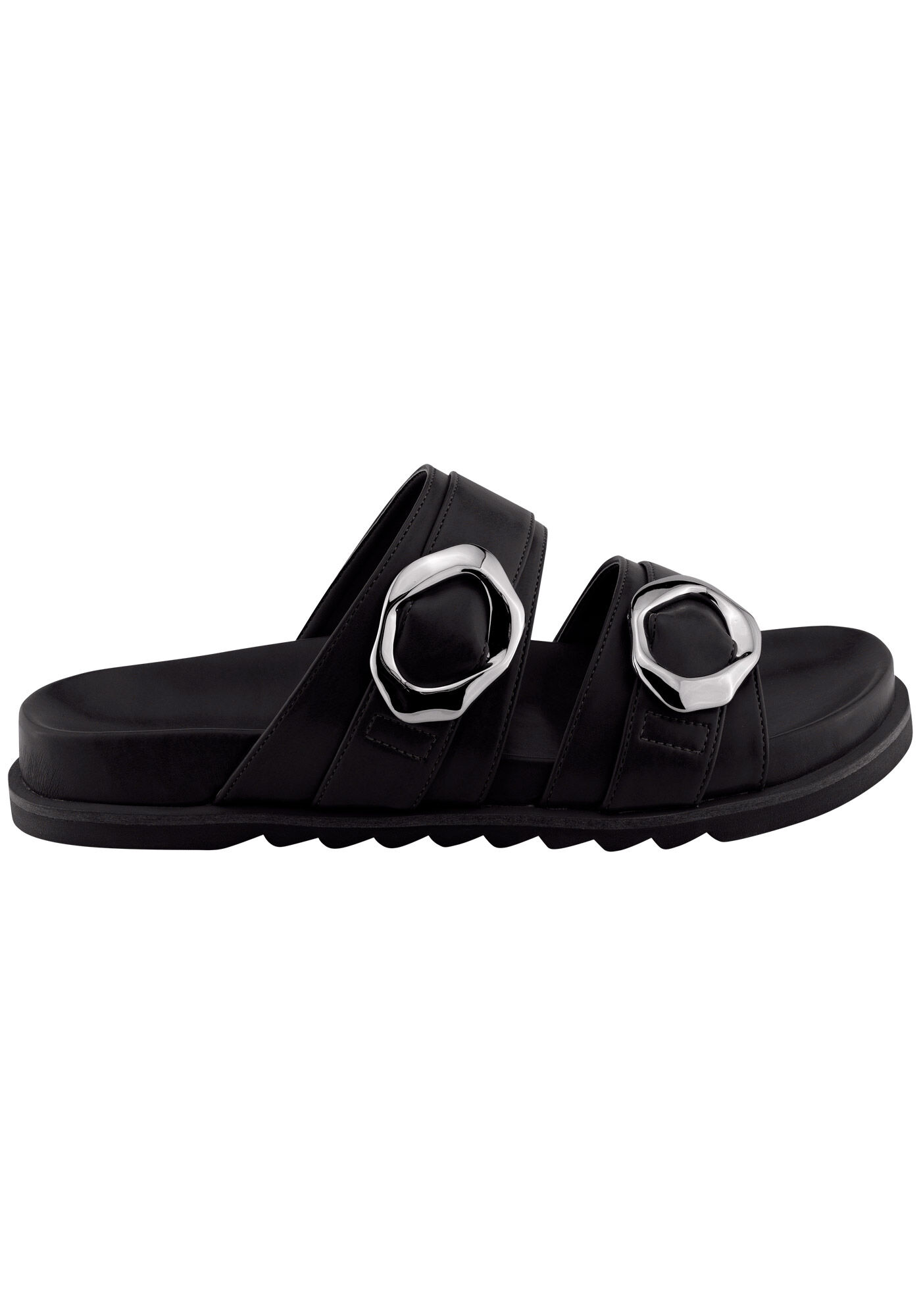 Rasteira Slide Dupla com Fivela, , large.