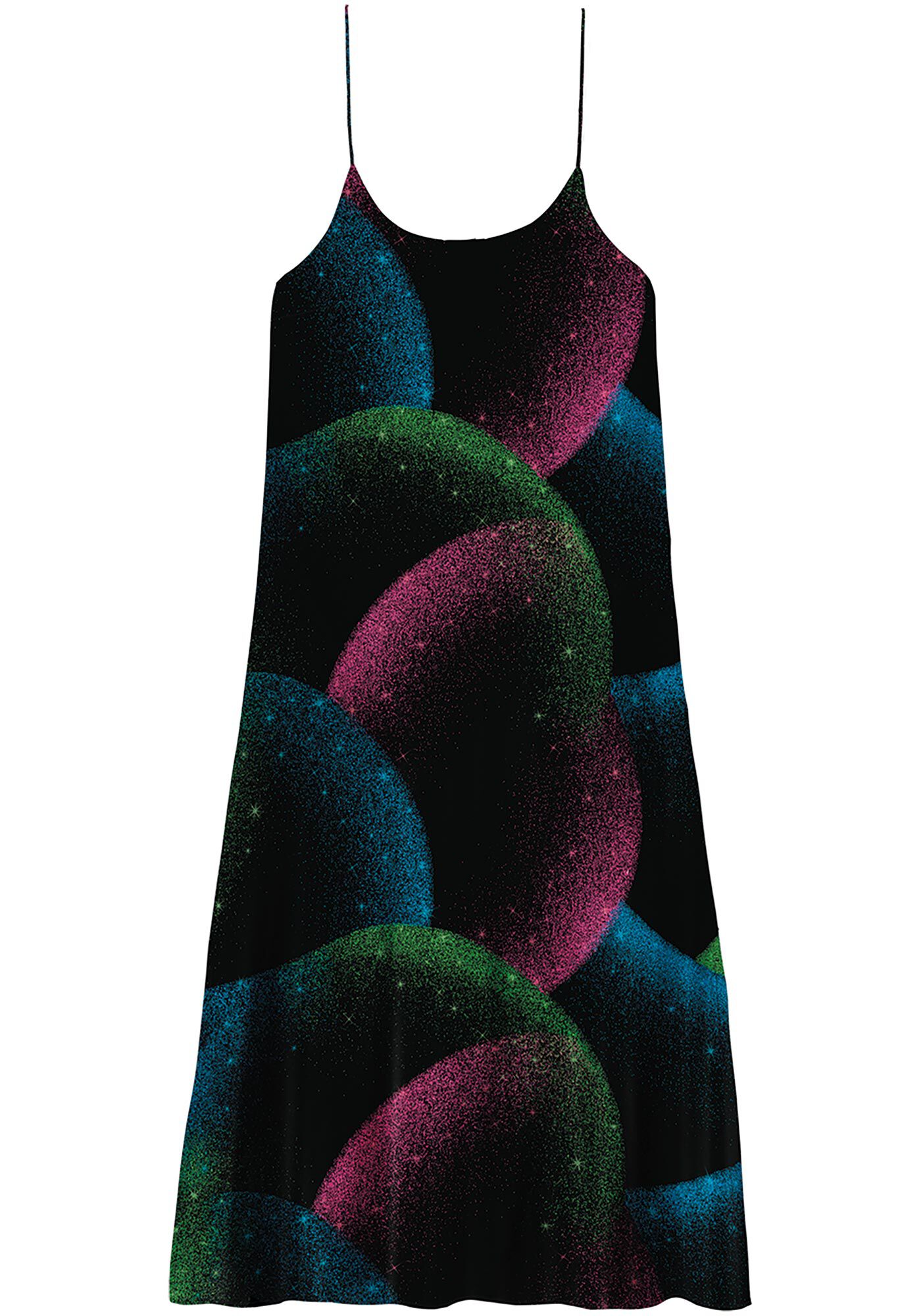 Vestido Midi com Al&ccedil;as em Viscose Estampado, , large.