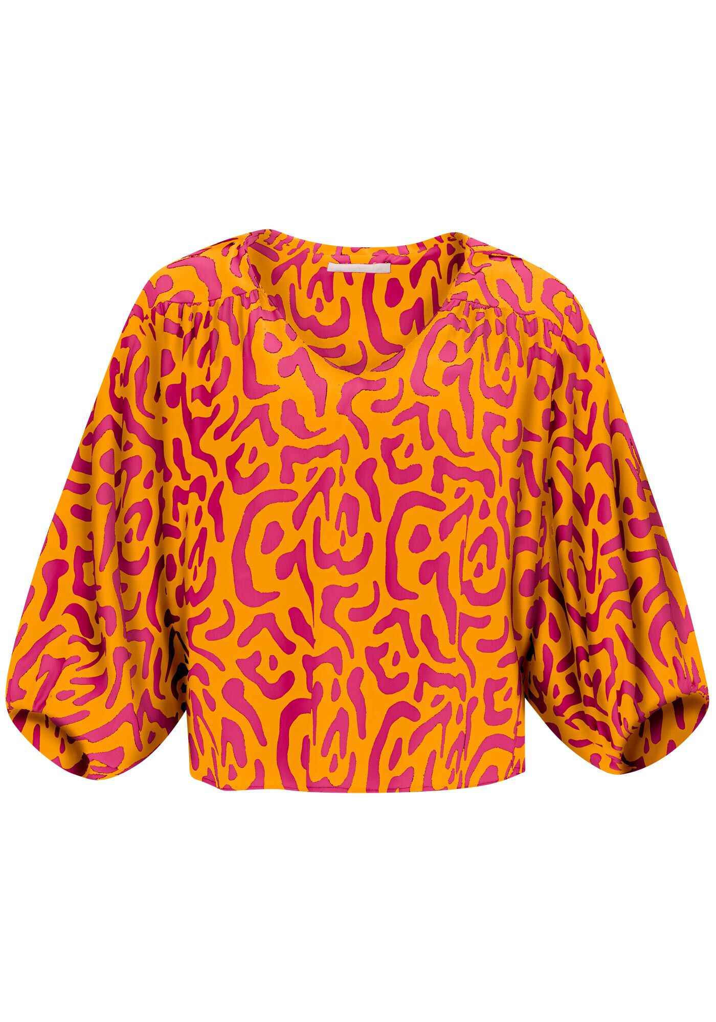 Blusa Manga 3/4 Ampla em Viscose Animal Print, , large.