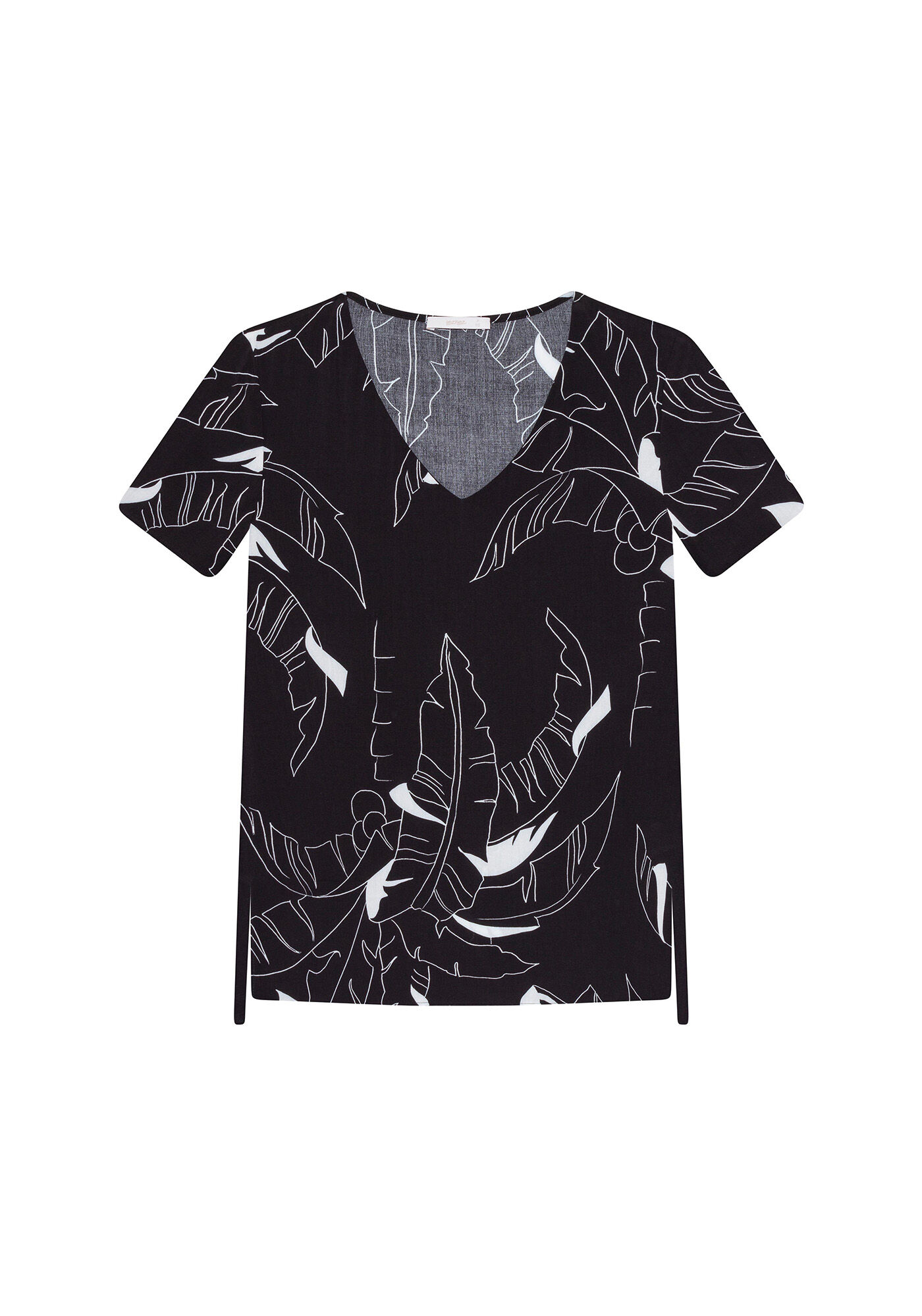 Blusa Estampada Decote V, , large.