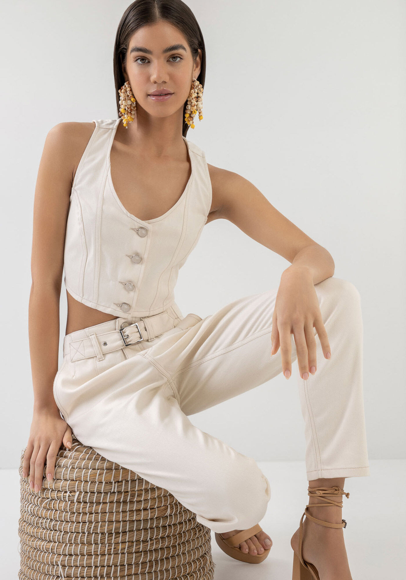 Cal&ccedil;a Sarja Carrot com Detalhe C&oacute;s, , large.