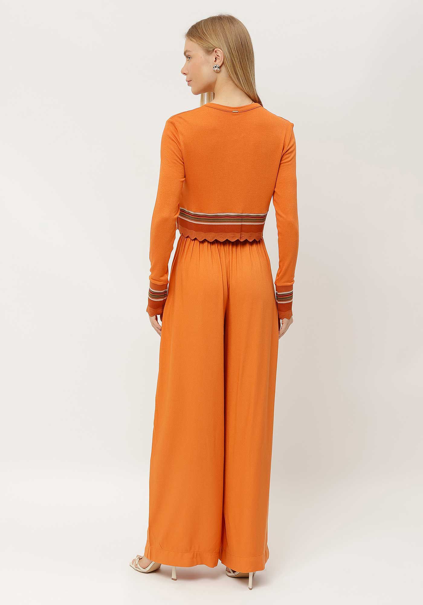 Cardigan Cropped em Malha com Retil&iacute;nea, , large.