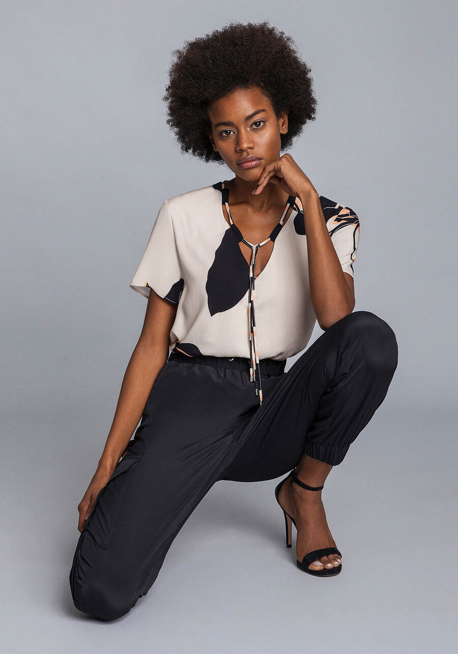 Blusa Estampada Amarração, . Blusa Estampada Amarração, , large.