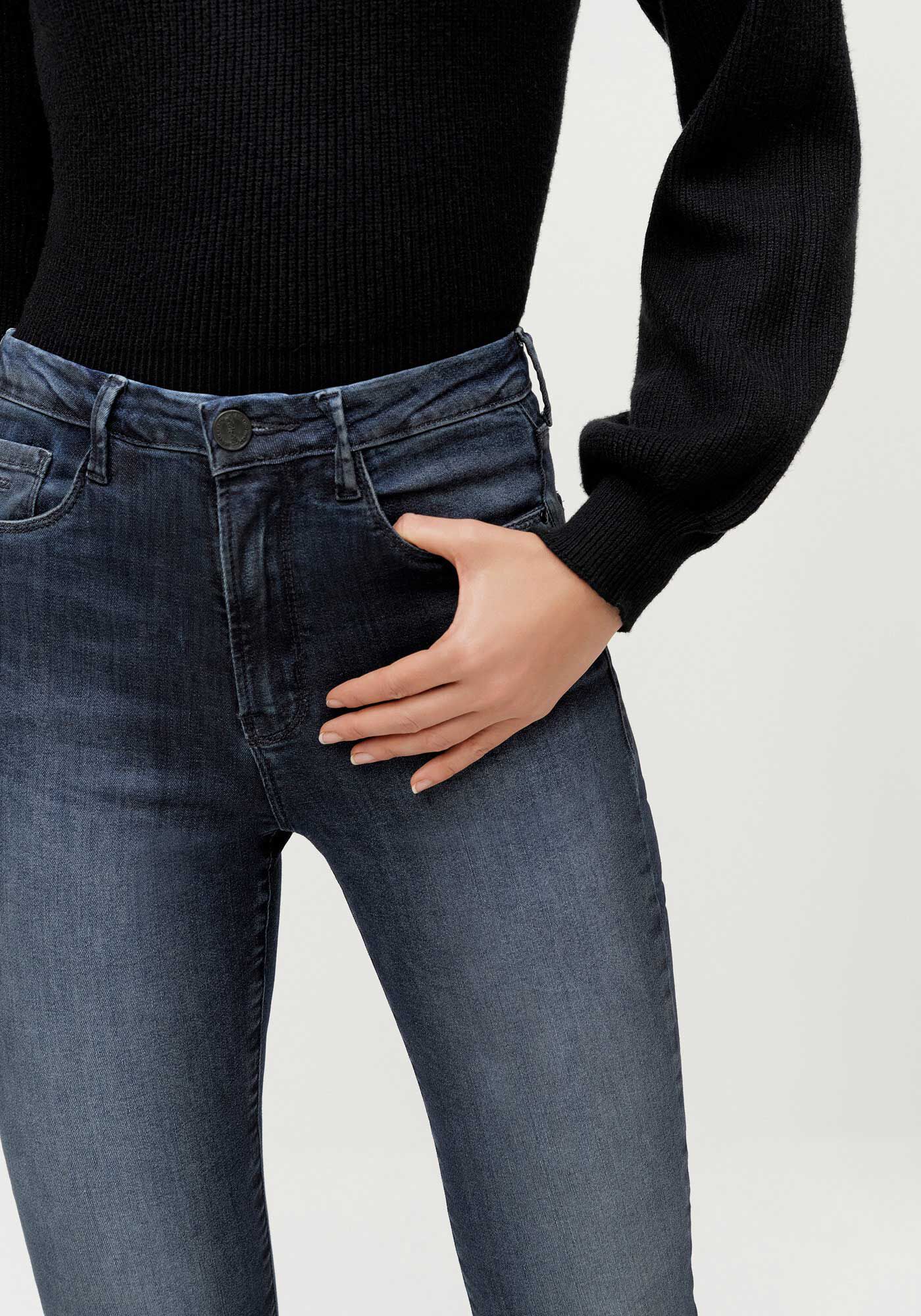 Cal&ccedil;a Jeans Skinny com Cintura Alta, JEANS, large.