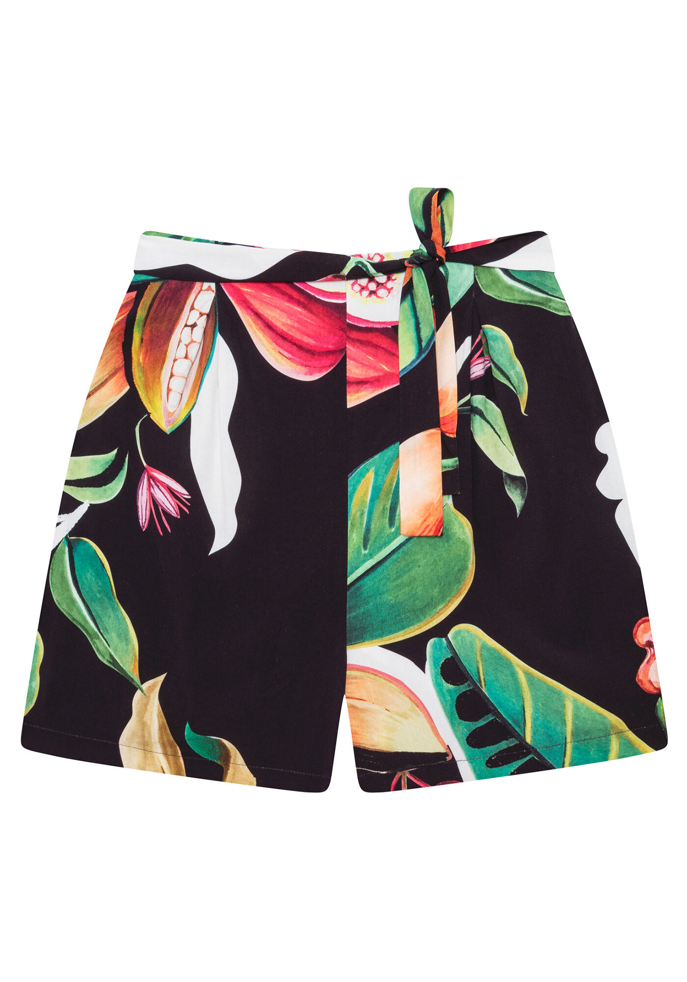 Shorts Cintura M&eacute;dia Cinto Estampa, , large.