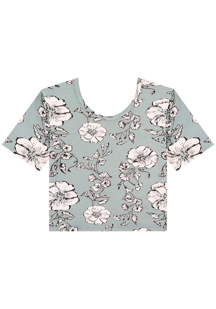 Blusa Curta Estampada Em Malha De Viscose Responsável, . Blusa Curta Estampada Em Malha De Viscose Responsável, , large.