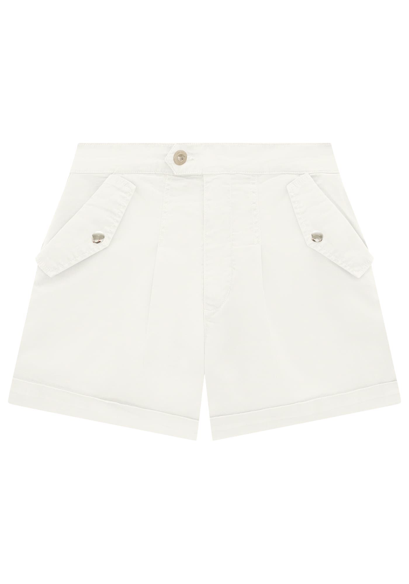 Shorts Sarja Alfaiataria com Bolso Utilit&aacute;rio, , large.