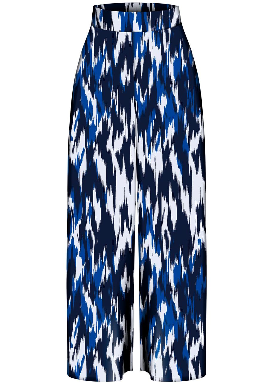 Calça Pantalona em Viscose Estampada, . Calça Pantalona em Viscose Estampada, , large.